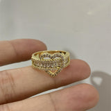 Designer Herz Zirkonia Ring – Goldene