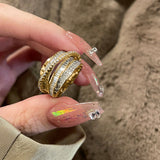 Zirkon Vintage Kreuzschliff Ring – Gold