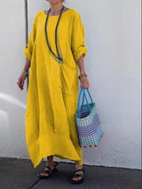 Leonore - Luftiges Oversized Kleid – Gelb
