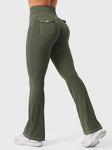 Vexaro | Flexibles Flared-Leggings für Damen Sommer – Grün