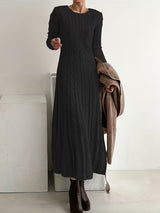 Marieth – Stilvolles, lässiges Maxikleid – Schwarz