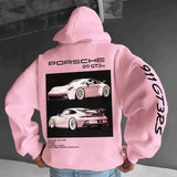 Der überdimensionale Racing Hoodie – Rosa