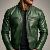 Hador - Vintage Leder Jacke – Grün