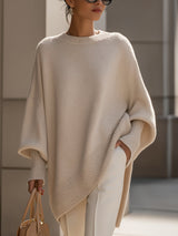 Alina – Minimalistischer Luxus-Strickpullover – Beige