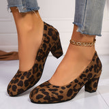 Lotus™ – Komfort-Pumps mit stabilem Absatz – Brauner Leopard