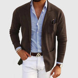 Moderne Herren Strickjacke | Leichter Cardigan Mit Taschen – Braun