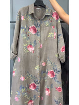 Jovie - Premium-Hemdblusenkleid aus Leinen – Sand