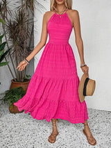 Lunessa – Neckholderkleid aus Baumwolle – Rosa