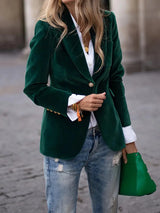 Devika – Eleganter Damenblazer – Grün