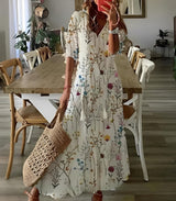 Sophia - Boho Vintage Sommerkleid – Blumen