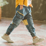 Leo - Kinder-Jogginghose aus Denim – Blau