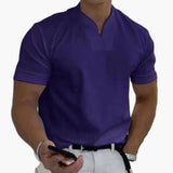 Herrenpoloshirt Moderne Stil Elegant für Entspannte oder Stilvolle Erscheinung – Dunkellila