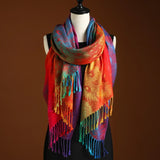 Yenika - Kaschmirstoff Schal – Orange