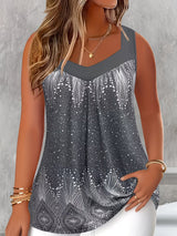 Thembi – Bequemes Tanktop Mit V-Ausschnitt – Grau