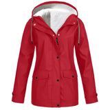 Cozyshield | mit fleece gefütterte, wasserdichte regenjacke für herbst/winter – Armeegrün