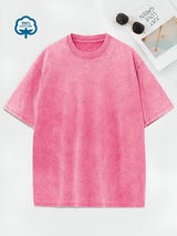 Luca | Mühelos elegantes Baumwoll-T-Shirt für jeden Tag – Rote Rose