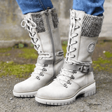 Damen-Schnürstiefel mit mittlerer schafthöhe | Wintertauglich – Grau