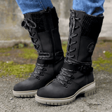 FrostLuxe™ - Schnürstiefel für den Winter – Schwarz