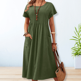 Charmaine | Elegantes Taschenkleid – Grün