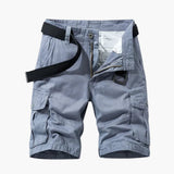 Herren Cargoshorts mit Taschen und Gürtel für den Sommer – Marineblau
