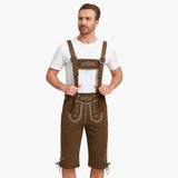 Lederhose mit Hosenträgern für Herren - Oktoberfest 2025 – Dunkelbraun