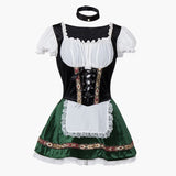 Elegantes Mini Dirndl kleid für Damen - Oktoberfest 2025 – Grün