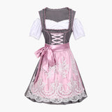 Dirndl Kleid mit Schleife für Damen - Oktoberfest 2025 – Rosa