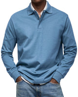 Oliver - Langarm-Poloshirt – Blau