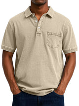 KONRAD | LÄSSIGES VINTAGE-POLO – Khaki