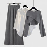 MICHELLE | ELEGANTES 3-TEILIGES SET – Grau