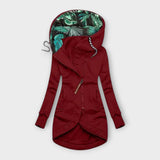 Noriel – Elegante Jacke mit Kapuze – Rot