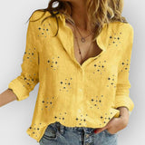 Nicoletta | Bluse mit Sternen-Details – Hellgelb
