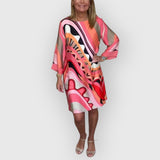 ESTELLE | ELEGANTES besticktes MIDI-KLEID – Hellrosa