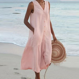 Marise | Off-Shoulder Midi Dress – Rosa