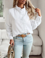 Stefanie | Elegante Damenbluse – Weiß