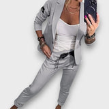 Verena – Moderner Blazer-Zweiteiler – Grau