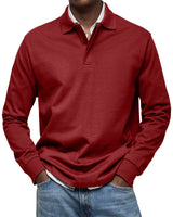 Oliver - Langarm-Poloshirt – Rot