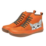Fenna -  Leder-Stiefeletten Für Katzenliebhaber – Orange