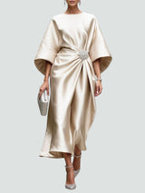 Isadora - Elegantes Maxikleid im zeitlosen Design – BEIGE