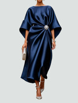 Isadora - Elegantes Maxikleid im zeitlosen Design – BLAU MARINE