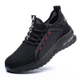 Ares - Herren Air-Sneaker mit Mesh und Luftpolstersohle – Schwarz