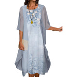 Venolia – Zweiteiliges Kleid Mit Blumenmuster – Blau
