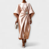 Elegant Shimmer Satin Maxi Dress – Hellrosa