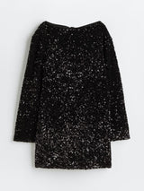 Adank - Kleid mit Fliege – Schwarz