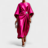 Elegant Shimmer Satin Maxi Dress – Rosenrot