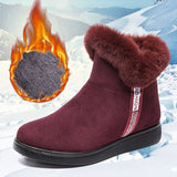 Cozy - damenschuhe mit Innenfutter – Weinrot