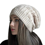 Lässige Damen Winter Beanie - Nina – Weiß