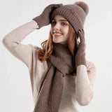 Trendy Damen Winter Beanie Set - Lara – Khaki