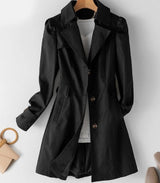 ARIANA | ELEGANTER UND LÄSSIGER WINDBREAKER – Schwarz
