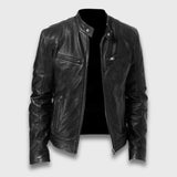 Adrian | Lässige Lederjacke für den Alltag – Schwarz